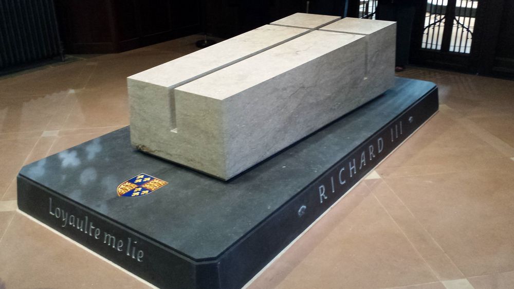 The tomb of King Richard III in Leicester Cathedral.